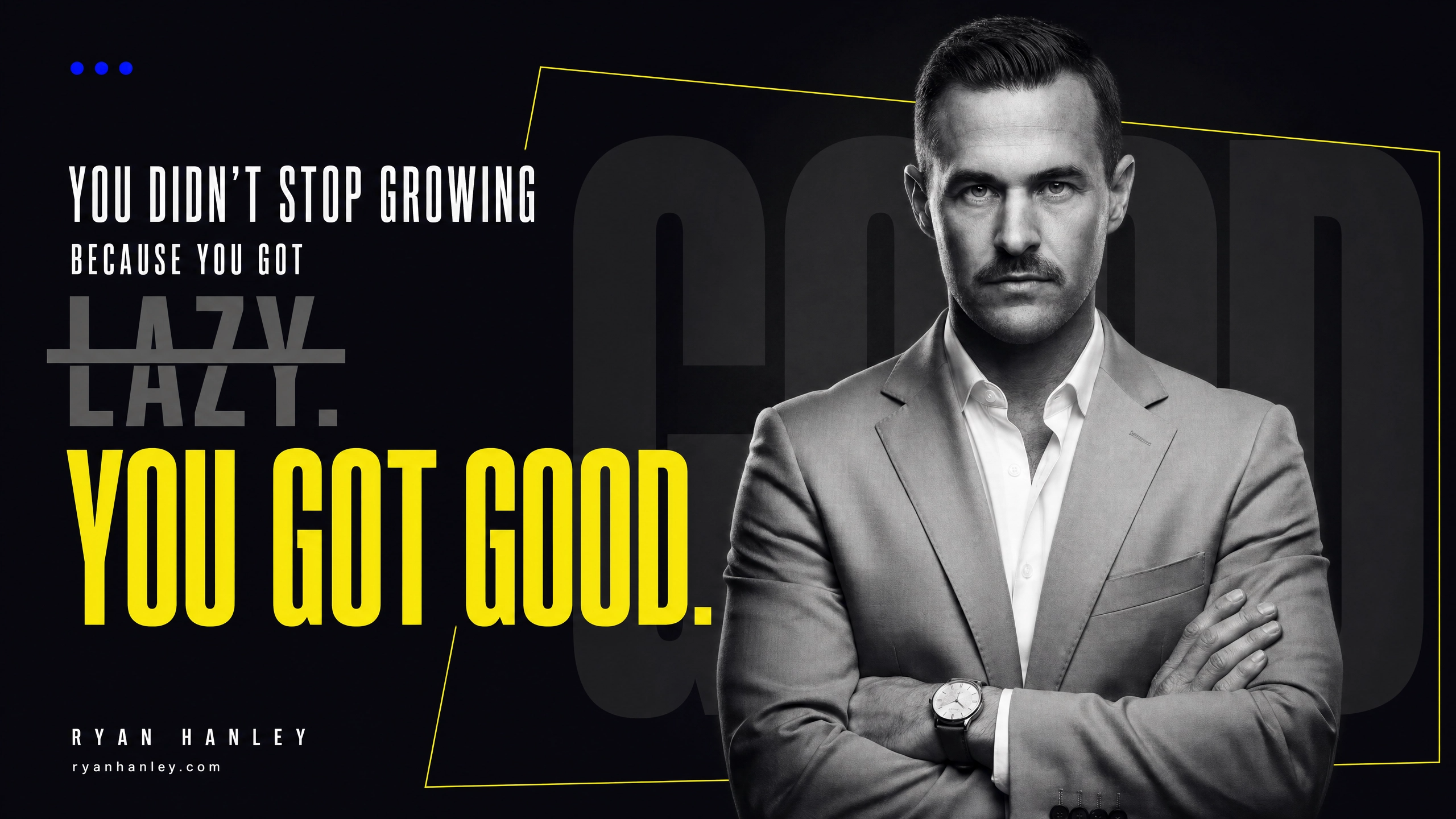 Professional man in blazer with crossed arms, serious expression, studio portrait on dark background